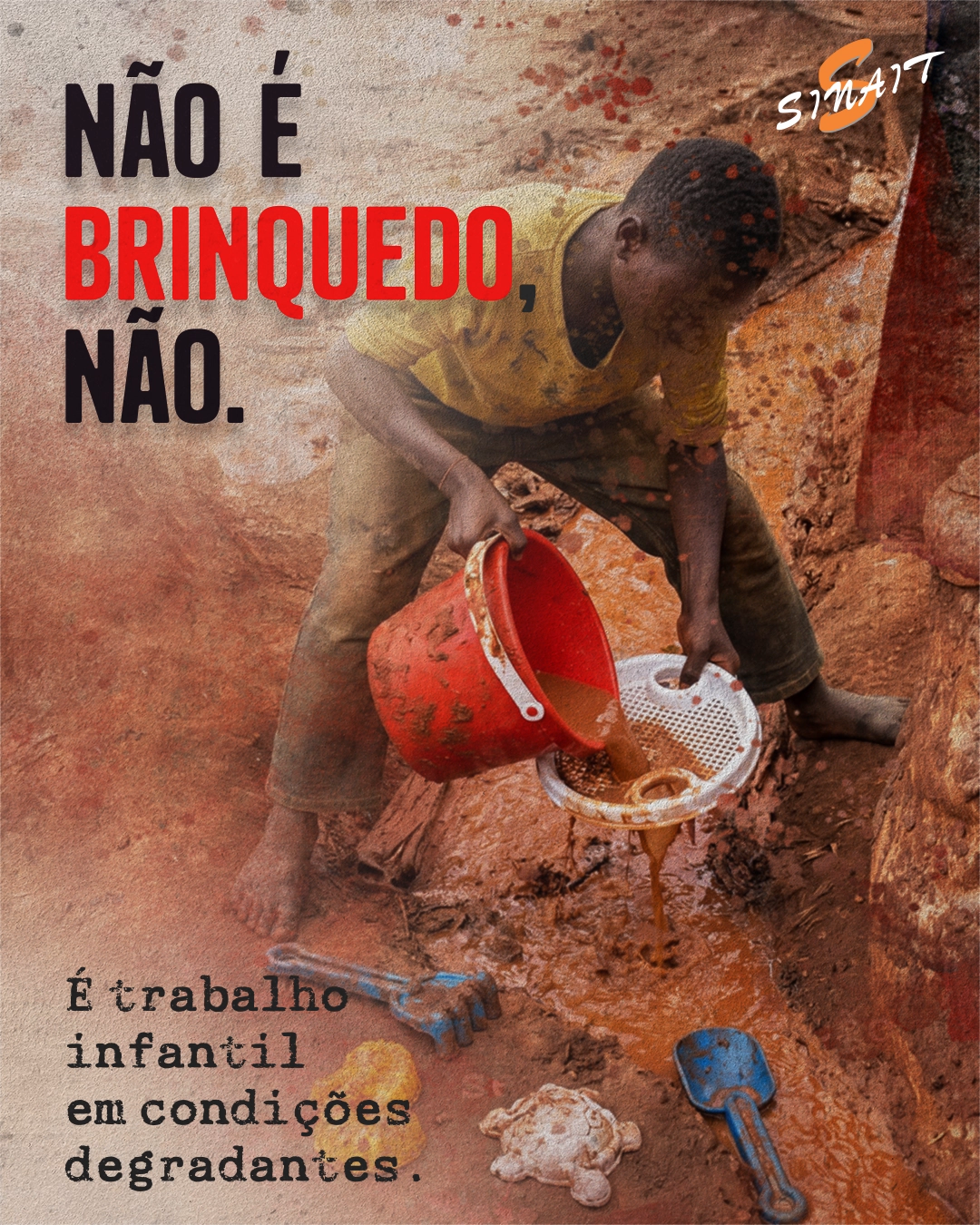 Não é brinquedo, não. É trabalho infantil em condições degradantes.